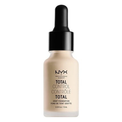 NYX Professional Makeup Total Control Drop Foundation Pale White Ivory with Yellow Undertone 0.43 fl oz - Maison des fragrances