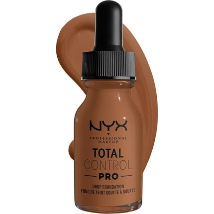 NYX Professional Makeup Total Control Pro Drop Foundation Precise Dosage Customised Buildable Coverage Vegan Formula True - to - Skin Finish 13ml Shade Cappuccino 17 - Maison des fragrances
