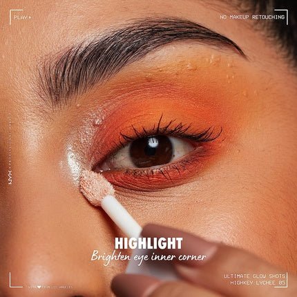 NYX Professional Makeup Ultimate Glow Shots Liquid Eyeshadow with Vitamin C Highkey Lychee - Maison des fragrances
