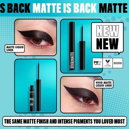 NYX Professional Makeup Ultra - Pigmented Liquid Eyeliner Intense Matte Finish Black 01 - Maison des fragrances