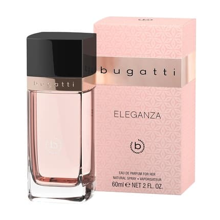 Bugatti Eleganza - Sensual Perfume for All Ages and Occasions - Elegant Combination of Strawberry, Blackcurrant, Iris & Vanilla - Fruity, Powdery & Warm Eau de Parfum (EDP) Femme 60ml
