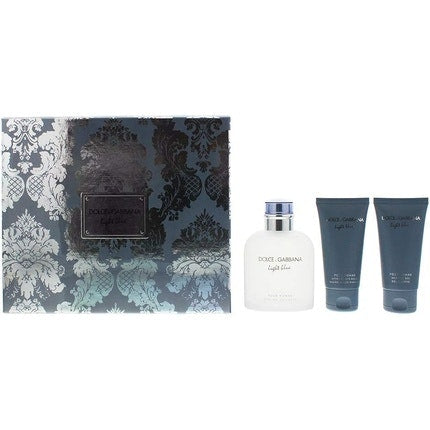 Dolce & Gabbana Light Blue  Pour Homme Coffret 125ml Eau De Toilette + 50ml Aftershave Balm + 50ml Shower Gel Dolce & Gabbana