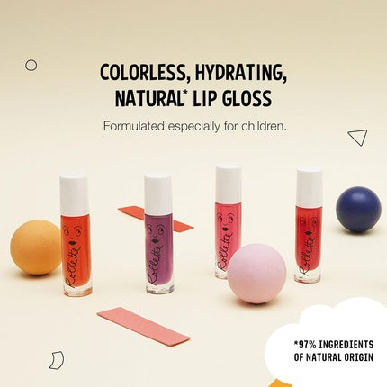 Nailmatic Kids Colorless Hydrating Natural Lip Gloss for Kids Vegan Non-Toxic Blackberry Color