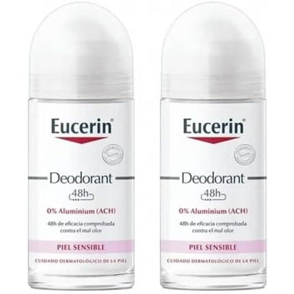 Eucerin Deodorizing Roll-On 24h Without Aluminum 50ml - Pack of 2 Eucerin