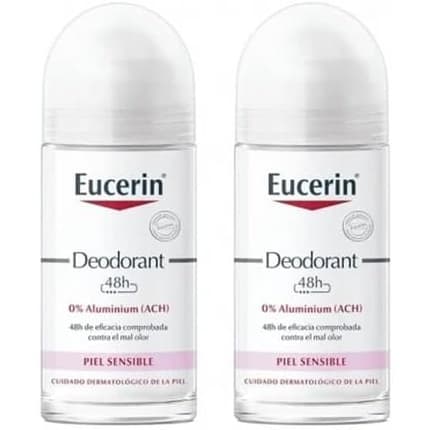 Eucerin Deodorizing Roll-On 24h Without Aluminum - Pack of 2 50ml Unisexe
