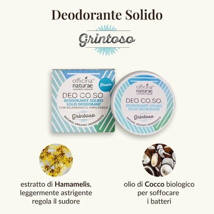 Officina Naturae Deo Co. Gritty Perfume Cool Deodorant Bar - Bio Plastic Free - Maison des fragrances