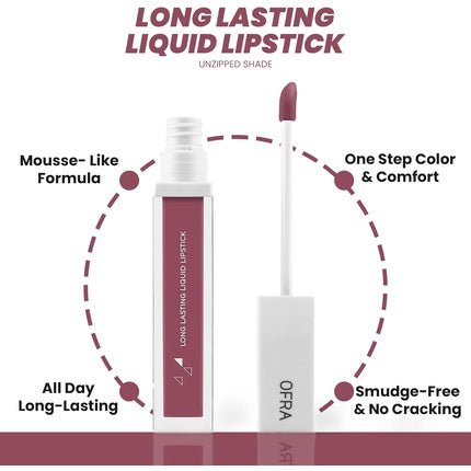 Ofra Long Lasting Liquid Lip Gloss for Women Charmed 0.2 Ounce - Maison des fragrances