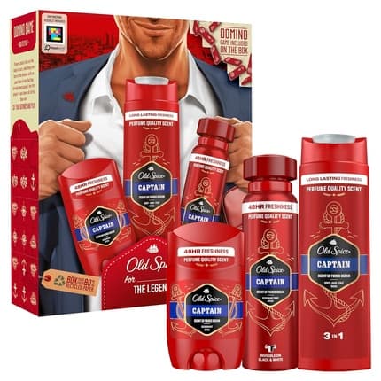 Old Spice Gentleman Gift Set with Captain Deodorant Stick 50ml pour homme - Maison des fragrances