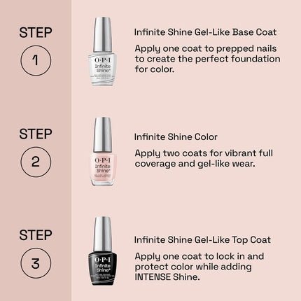 OPI Nail Polish Infinite Shine Long - wear System Gel - Like Nail Varnish Base Coat 15ml - Maison des fragrances