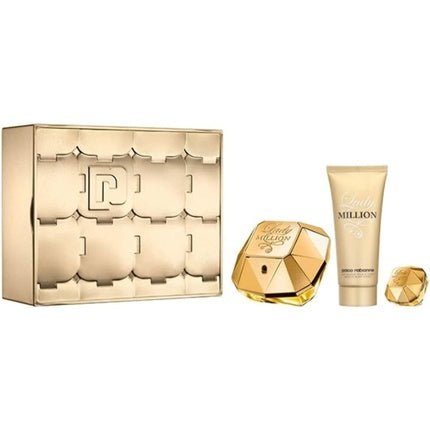 Paco Rabanne Lady Million with Body Lotion and Travel Eau de Parfum 80ml pour femme - Maison des fragrances