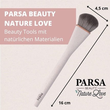 PARSA Beauty Nature Love Organic Makeup Brush Made of 50% Wheat Straw Foundation Brush - Ideal for Liquid, Creamy, Solid Foundation Makeup - Maison des fragrances