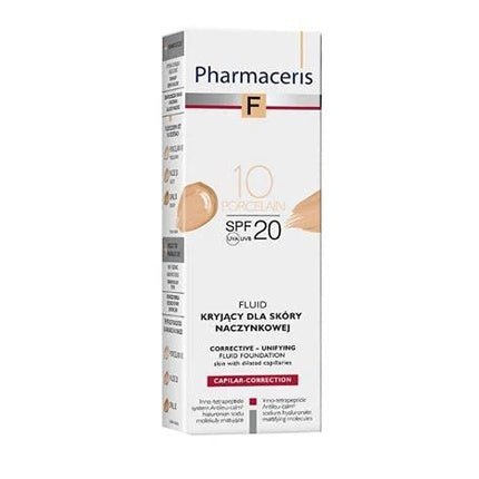 PHARMACERIS F Capillar Corrective Make - up Powder with SPF20 30ml - Shade 10 Porcelain - Maison des fragrances