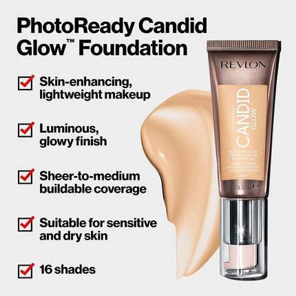 PhotoReady Candid Glow Moisture Foundation Cappuccino 22ml - Maison des fragrances