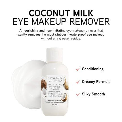 Physicians Formula Coconut Milk Waterproof Eye Makeup Remover 2 Fl Oz - Maison des fragrances