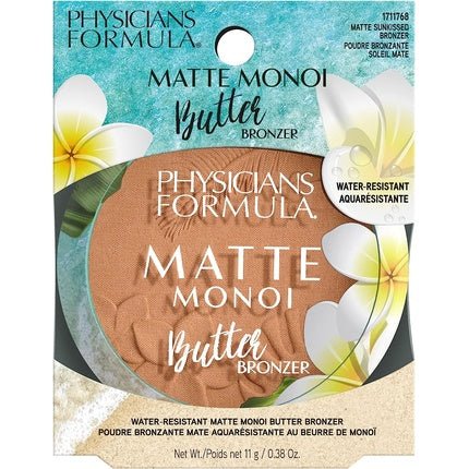 Physicians Formula Matte Monoi Butter Bronzer with Monoi and Murumuru Butter Water - Resistant Vegan Matte Sunkissed - Maison des fragrances