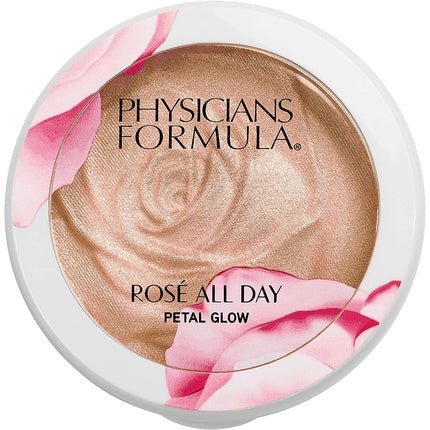 Physicians Formula Rose All Day Petal Glow Face Powder Highlighter with Pearl Finish for All Skin Tones - Soft Petal - Maison des fragrances