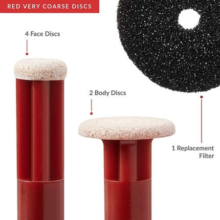 Pmd Very Coarse Replacement Discs, Red - Maison des fragrances