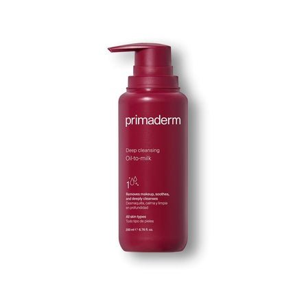 Primaderm Deep Cleansing Oil - to - Milk Face Cleanser Makeup Remover for Waterproof Makeup All Skin Types 200ml - Maison des fragrances