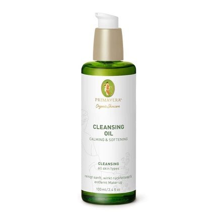 PRIMAVERA Calming & Softening Cleansing Oil 100ml - Natural Face Cleanser for All Skin Types - Removes Makeup and Nourishes Skin - Vegan - Maison des fragrances