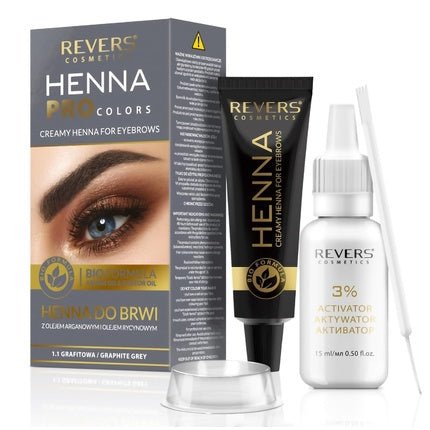 ProClors Bio Formula Creamy Henna for Eyebrows with Argan Oil and Castor Oil 1.1 Graphite Grey - Maison des fragrances