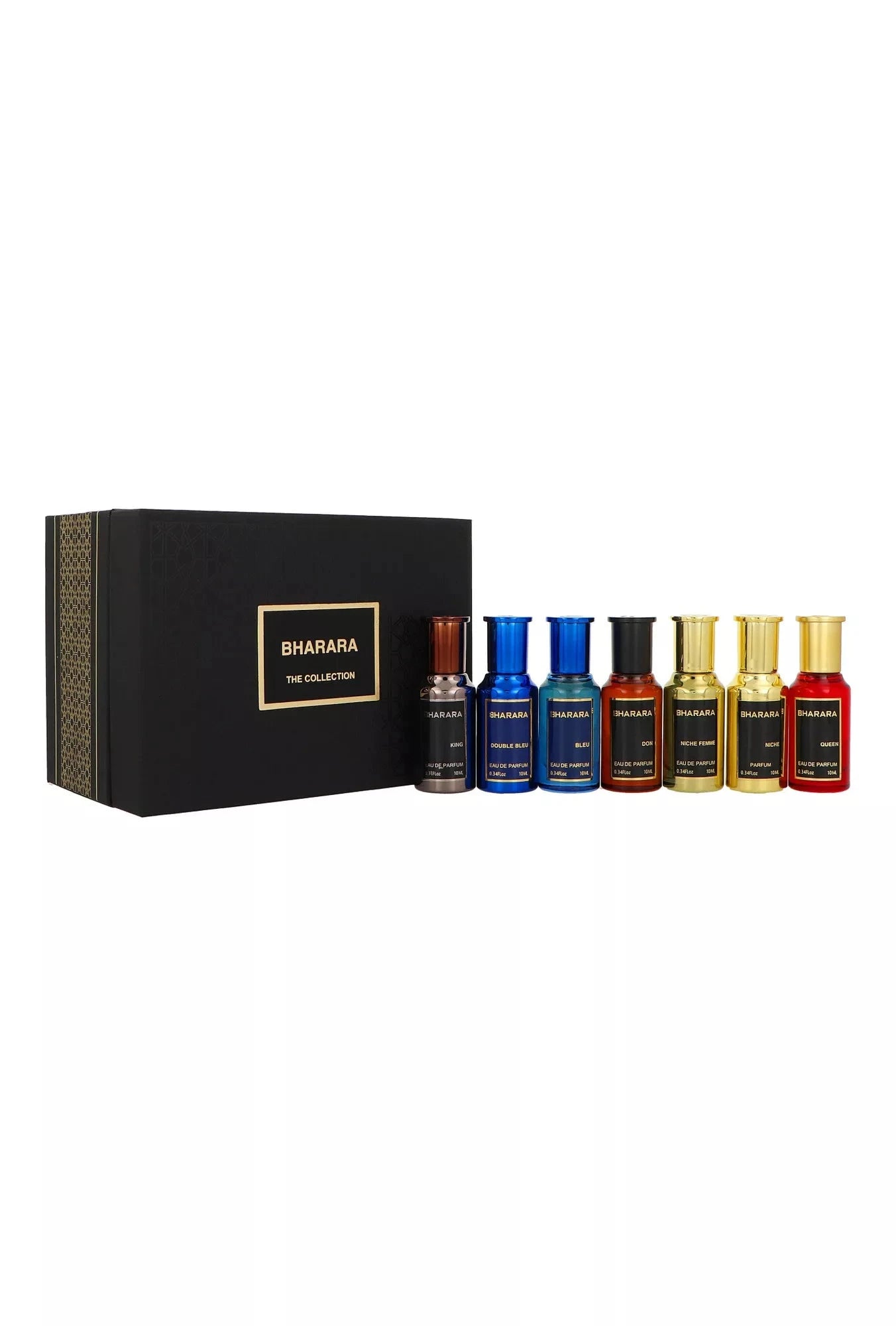 Bharara Collection Mini Set: King Eau De Parfum 10ml, Double Bleu Eau De Parfum 10ml, Bleu Eau De Parfum 10ml, Don Eau De Parfum 10ml, Niche Femme Eau