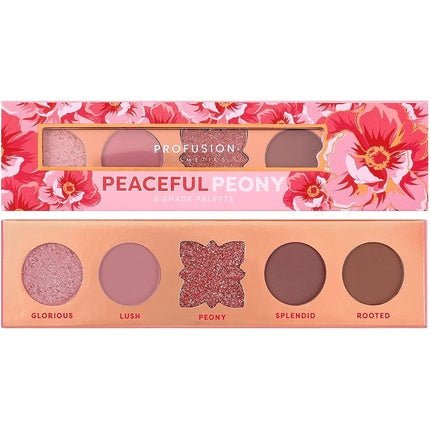 Profusion Cosmetics Blooming Hues Peaceful Peony 5 - Shade Eyeshadow Palette 1 Count - Maison des fragrances