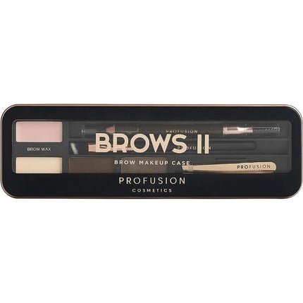 Profusion Cosmetics Eyebrow Pro Makeup Case Brows II Medium Dark Brown - Maison des fragrances