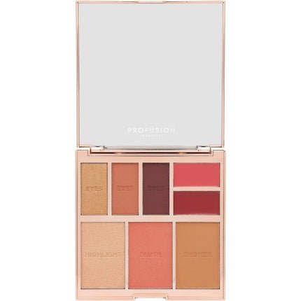 Profusion Cosmetics Full Face Palette Radiance 8 Shade Eye, Face & Lip Palette - Maison des fragrances