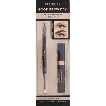 Profusion Cosmetics Good Brow Day 2 - Piece Kit Dark Brown - Maison des fragrances