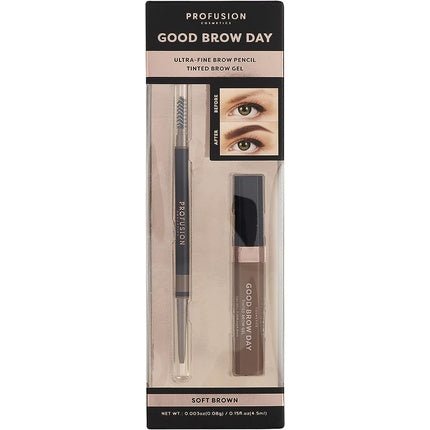 Profusion Cosmetics Good Brow Day 2 - Piece Kit Soft Brown - Maison des fragrances