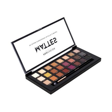 Profusion Cosmetics Mattes 24 Shade Eyeshadow Palette and Pro Brush for Stunning Eye Look - Cruelty Free and Vegan Friendly Makeup Kit - Maison des fragrances