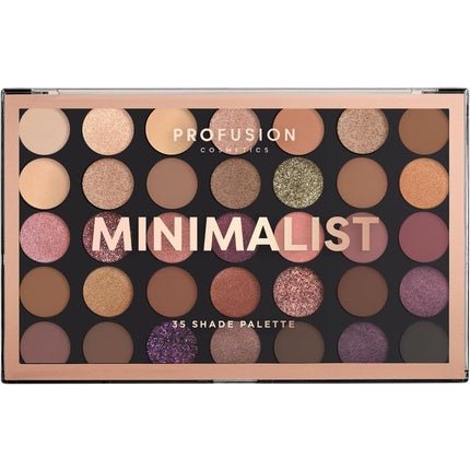 Profusion Cosmetics Minimalist 35 Shade Eyeshadow Palette with Nude Shades and Glitter Finishes Pro Quality Ideal for Beginners and Experts - Maison des fragrances
