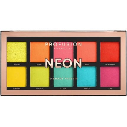 Profusion Cosmetics Neon 10 Shade Palette Multicolour - Maison des fragrances