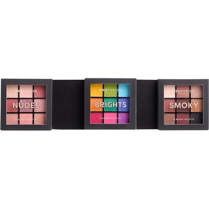 Profusion Cosmetics Ultimate Collection 3 Piece Multi Finish 9 Shade Shadow Palette Collection - Maison des fragrances