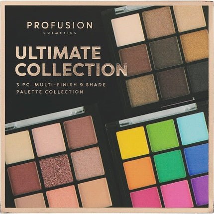 Profusion Cosmetics Ultimate Collection 3 Piece Multi Finish 9 Shade Shadow Palette Collection - Maison des fragrances