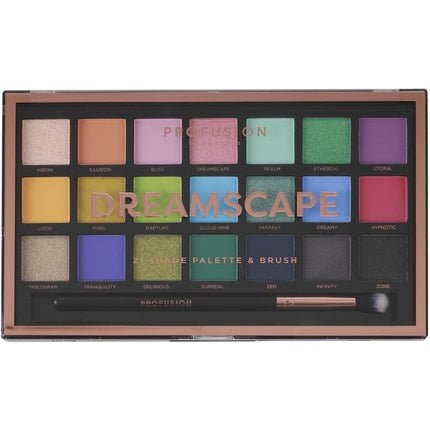 Profusion Eyeshadow Palette Dreamscape With 21 Shades And Brush - Maison des fragrances