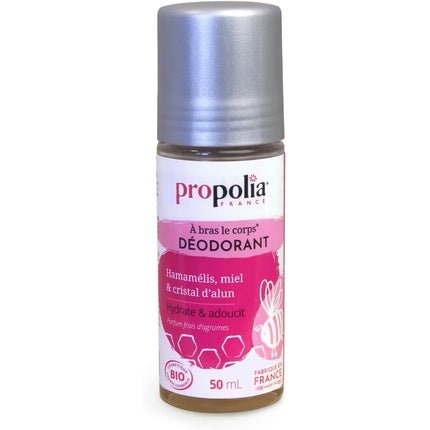 Propolia Organic Witch Hazel Deodorant with Honey and Alum Crystal - Hydrates and Softens - Maison des fragrances