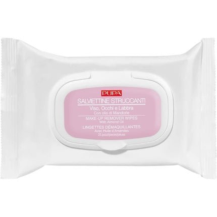 Pupa Face Eye Lip Makeup Remover Wipes 25 Pieces - Maison des fragrances