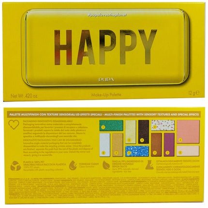 Pupa Happy Yellow 005 Palette for Face and Eyes 12g - Maison des fragrances