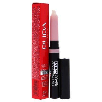 PUPA Milano Cover Cream Concealer Light to Medium Coverage Corrects Dark Circles and Imperfections Blendable Formula Enriched with Vitamin E Neutralizes Skin 006 Pink 0.08 oz - Maison des fragrances