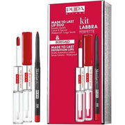 Pupa Perfect Lip Kit Made to Last Lip Duo No. 006 Fire Red - Maison des fragrances