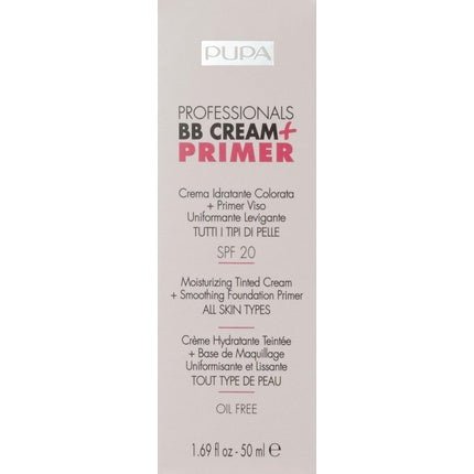 Pupa Professionals Bb Cream & Primer Spf20 Makeup Base For All Skin Types 002 Sand 50ml - Maison des fragrances