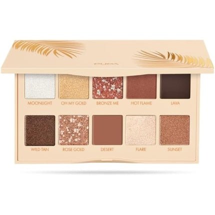 Pupa SHINE BRIGHT Eye Palette 10 Multi - Finish Eyeshadow 001 Golden Hour - Maison des fragrances