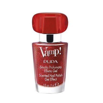Pupa Vamp! Scented Gel Effect Nail Polish Sparkling Edition 206 Holiday Red - Maison des fragrances