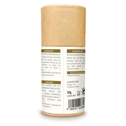 Puremetics Zero Waste Coconut Cream Deodorant Stick - Organic 100% Natural Vegan - Maison des fragrances