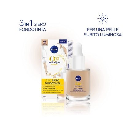 Q10 Anti - Wrinkle Power 3in1 Serum Foundation Light B Medium - Maison des fragrances