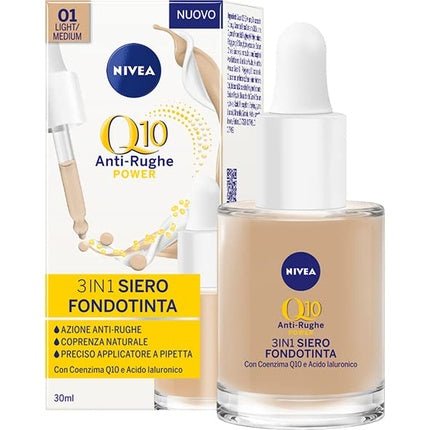 Q10 Anti - Wrinkle Power 3in1 Serum Foundation Light B Medium - Maison des fragrances
