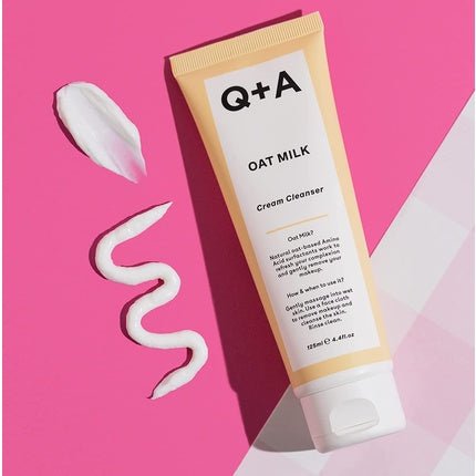 Q+A Oat Milk Cream Cleanser Moisturizing Face Cleanser for Gentle Makeup and Impurity Removal 125ml - Maison des fragrances