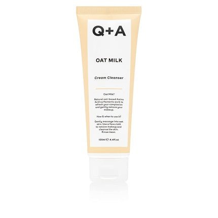 Q+A Oat Milk Cream Cleanser Moisturizing Face Cleanser for Gentle Makeup and Impurity Removal 125ml - Maison des fragrances