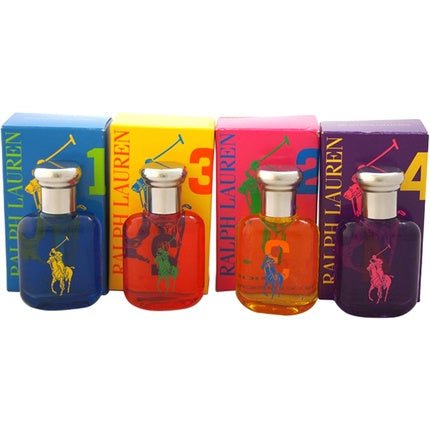 Ralph Lauren Big Pony Gift Set 4 x - Includes Big Pony 1, 2, 3, and 4 Eau de Toilette 15ml Unisexe - Maison des fragrances